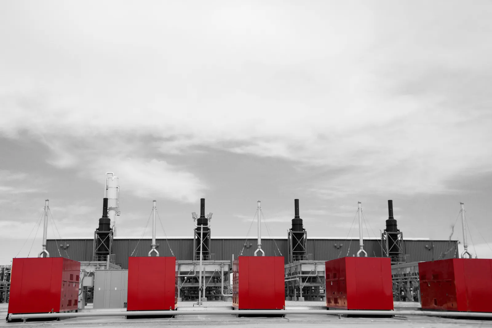 Natural gas generators on location